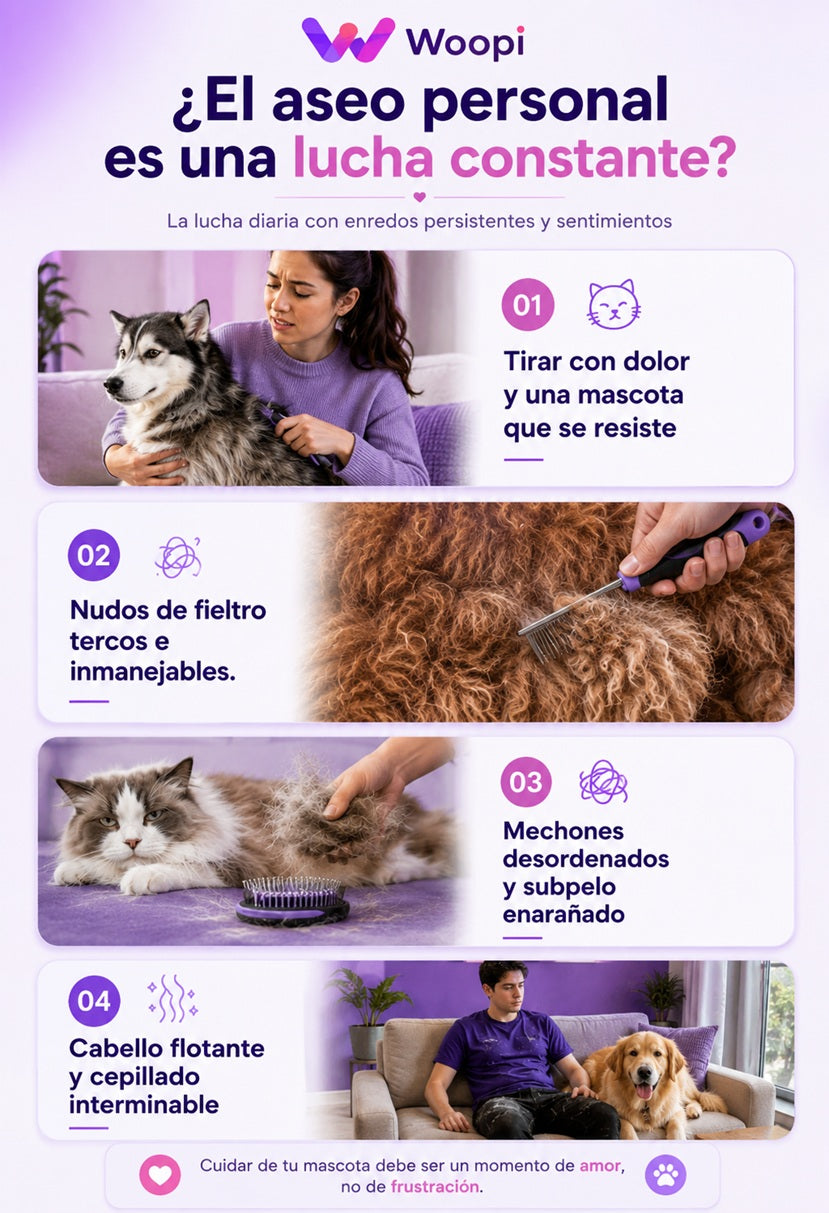 Cepillo Corta Nudos de Pelo para Perros y Gatos