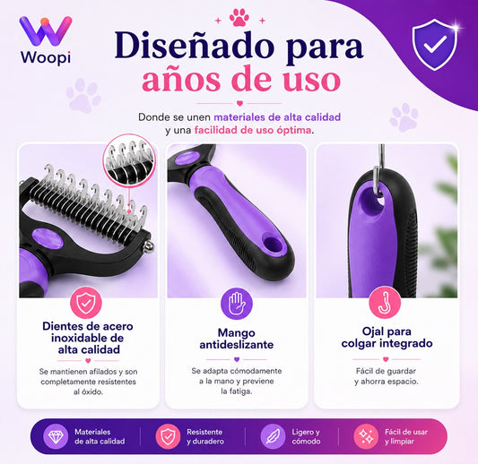 Cepillo Corta Nudos de Pelo para Perros y Gatos