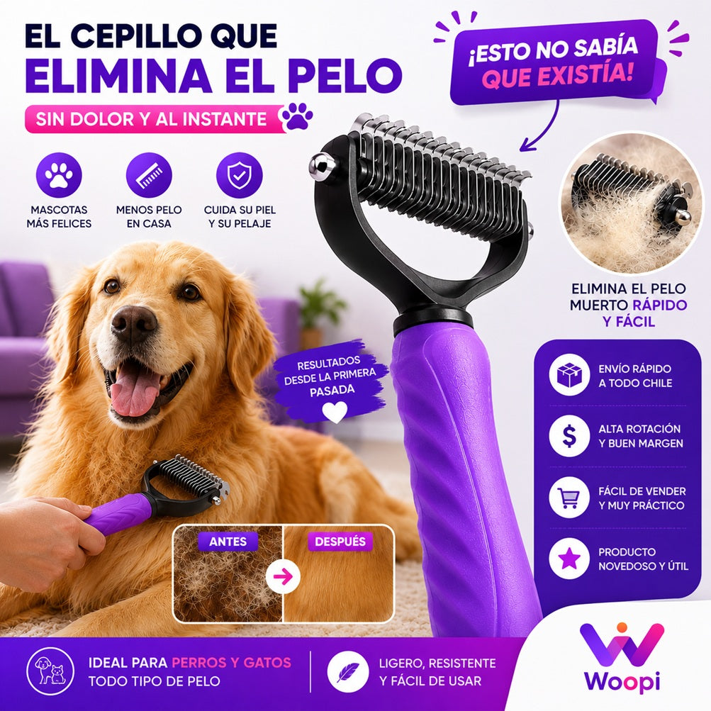 Cepillo Corta Nudos de Pelo para Perros y Gatos